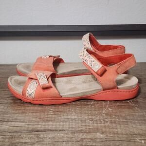 Clarks Amanda Sprint Women's Strappy Sandals Shoes Size 11 Orange
